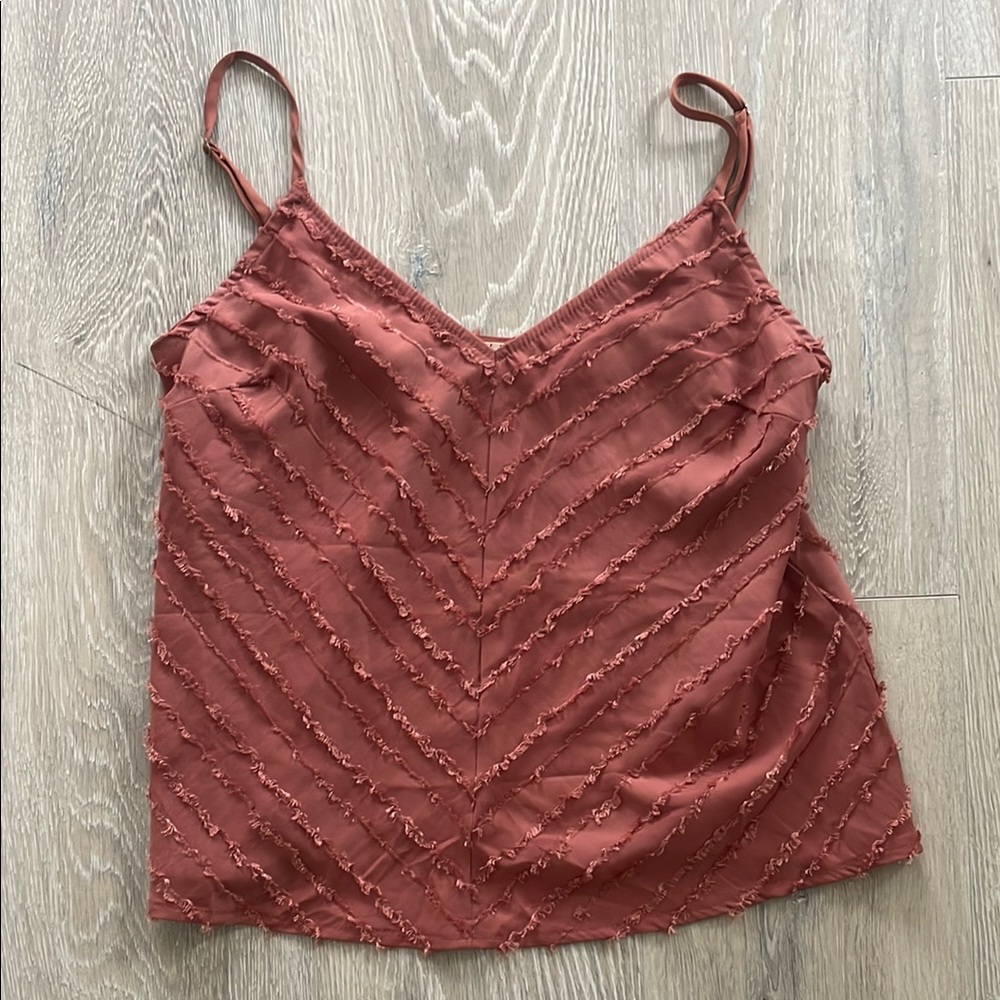 Free Rust Textured Women's Top